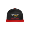 Stell dir vor, du denkst und keener merkt's. - Snapback Cap - Schwarz/Rot