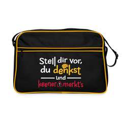 Stell dir vor, du denkst und keener merkt's. - Retro Tasche