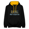 Nüscht jehört, nüscht jesehen, aba allet mitjekricht. - Kontrast Hoodie - Schwarz/Gold