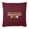 Nich mürrisch! Jedankenreich! - Sofakissen mit Füllung (45 x 45 cm) - Burgunderrot