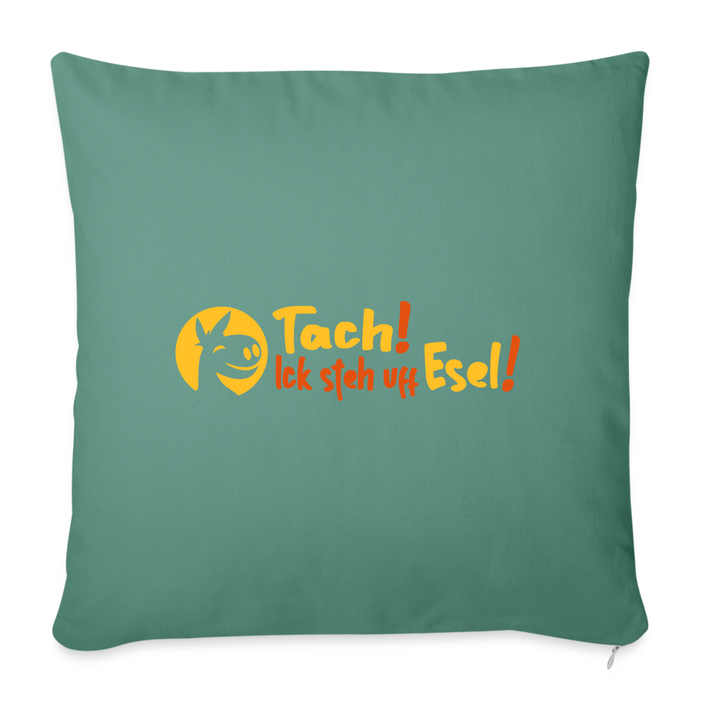 Tach! Ick steh uff Esel! - Sofakissen mit Füllung (45 x 45 cm) - Tanngrün