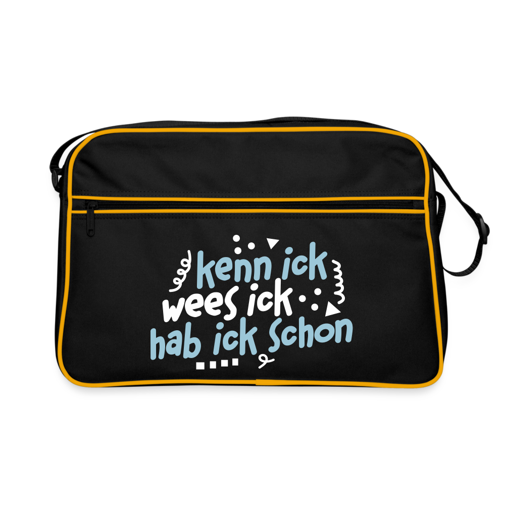kenn ick wees ick hab ick schon - Retro Tasche - Schwarz/Gold