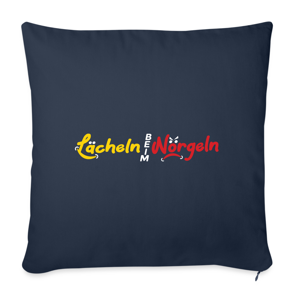 Lächeln beim Nörgeln - Sofakissen mit Füllung (45 x 45 cm) - Navy