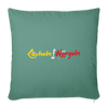 Lächeln beim Nörgeln - Sofakissen mit Füllung (45 x 45 cm) - Tanngrün