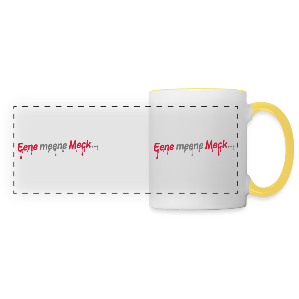 Eene meene Meck... - Tasse zweifarbig - Weiß/Gelb