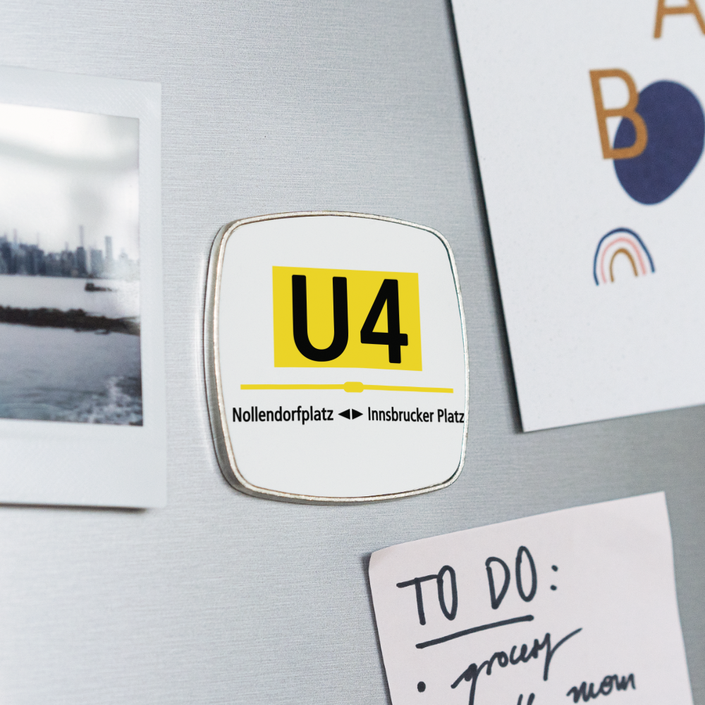 U4 - Kühlschrankmagnet - Weiß