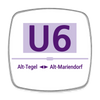 U6 - Kühlschrankmagnet - Weiß