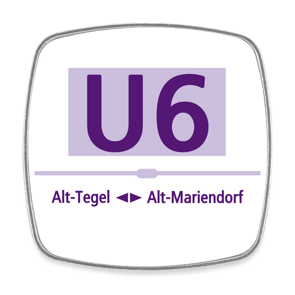 U6 - Kühlschrankmagnet - Weiß