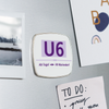 U6 - Kühlschrankmagnet - Weiß