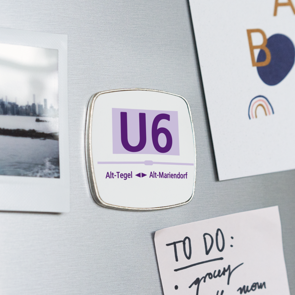 U6 - Kühlschrankmagnet - Weiß