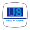 U8 - Kühlschrankmagnet - Weiß