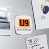 U9 - Kühlschrankmagnet - Weiß