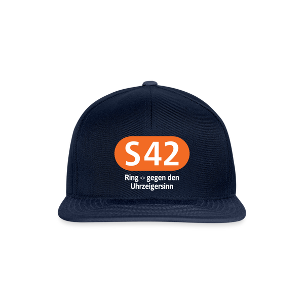 S42 - Snapback Cap - Navy/Navy