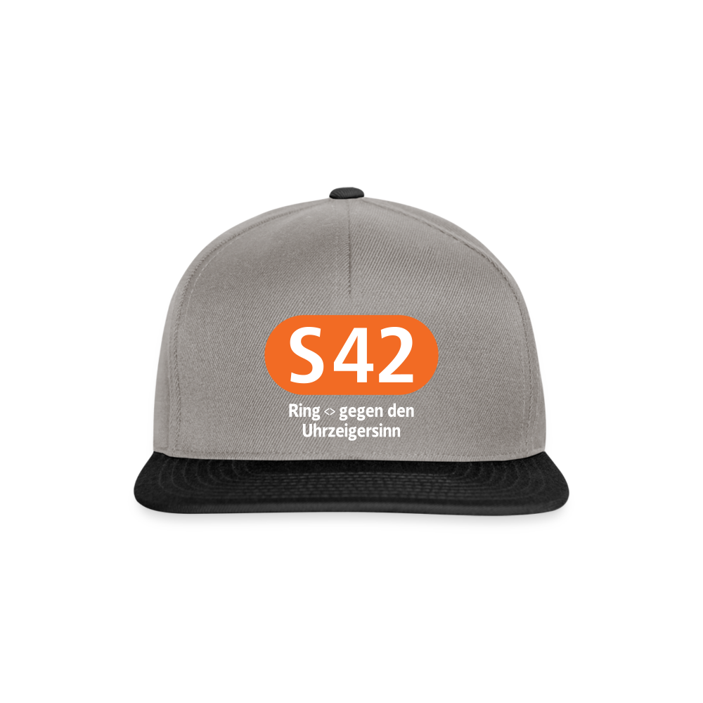 S42 - Snapback Cap - Graphit/Schwarz