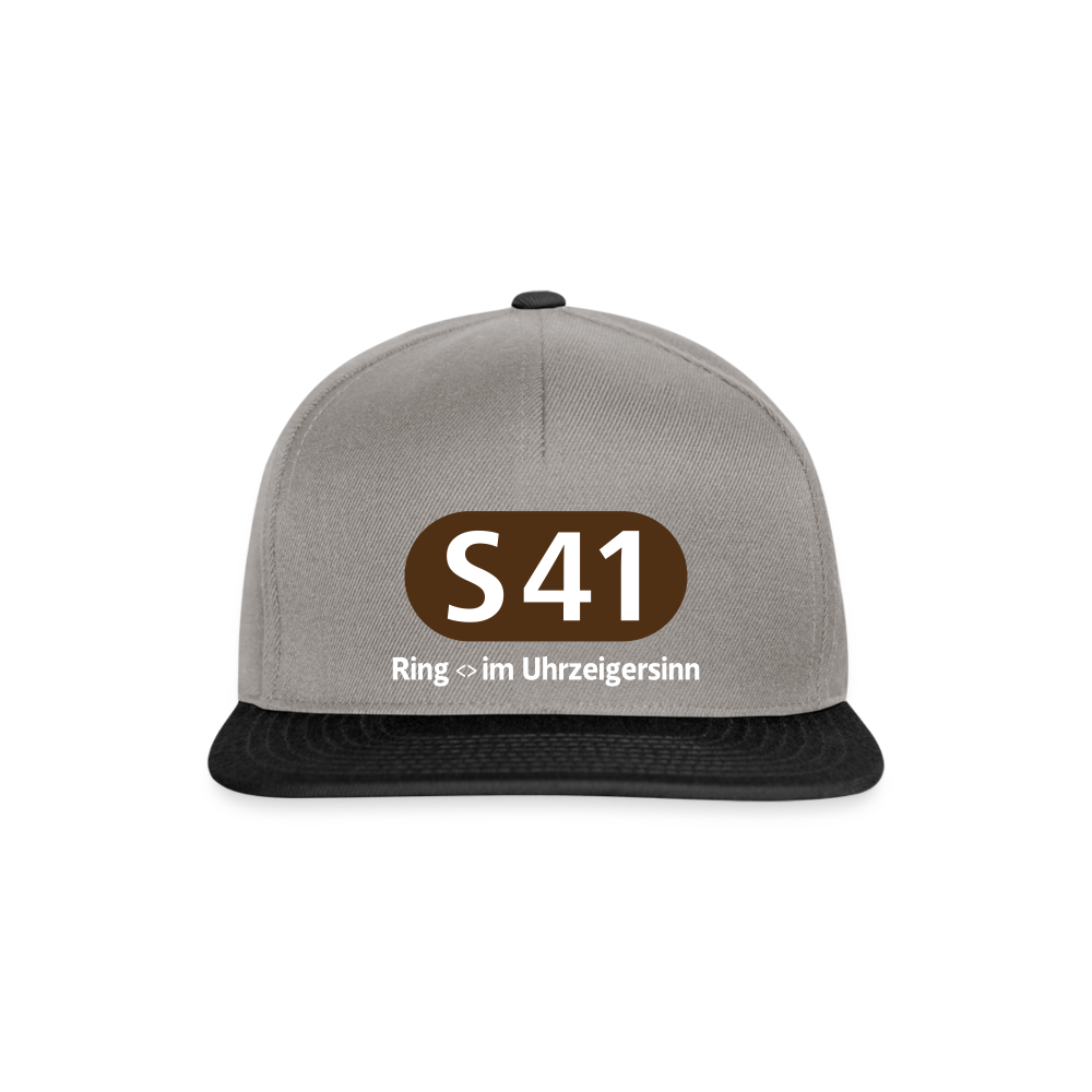 S41 - Snapback Cap - Graphit/Schwarz