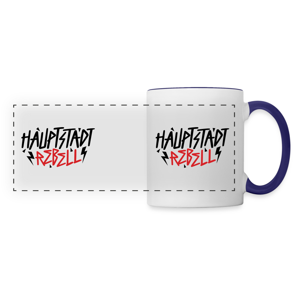 Haupstadt Rebell - Tasse zweifarbig - Weiß/Kobaltblau