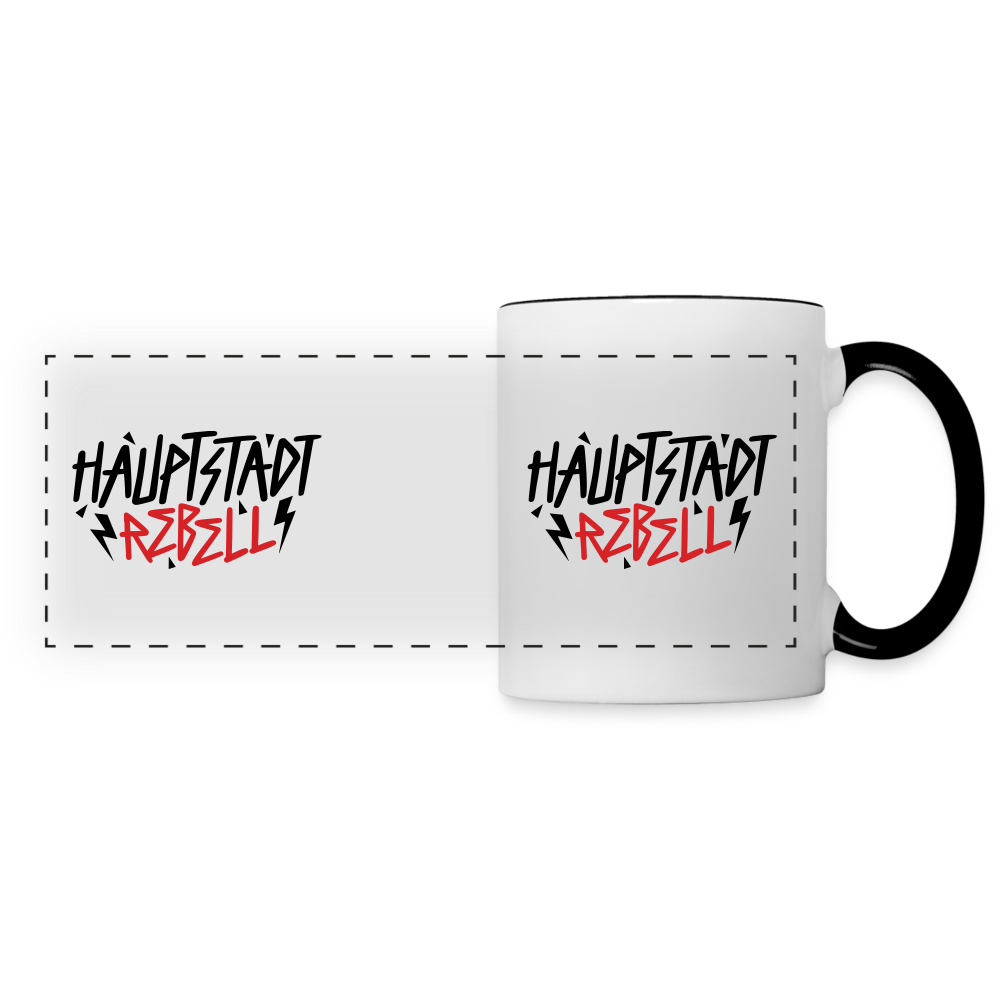 Haupstadt Rebell - Tasse zweifarbig - Weiß/Schwarz
