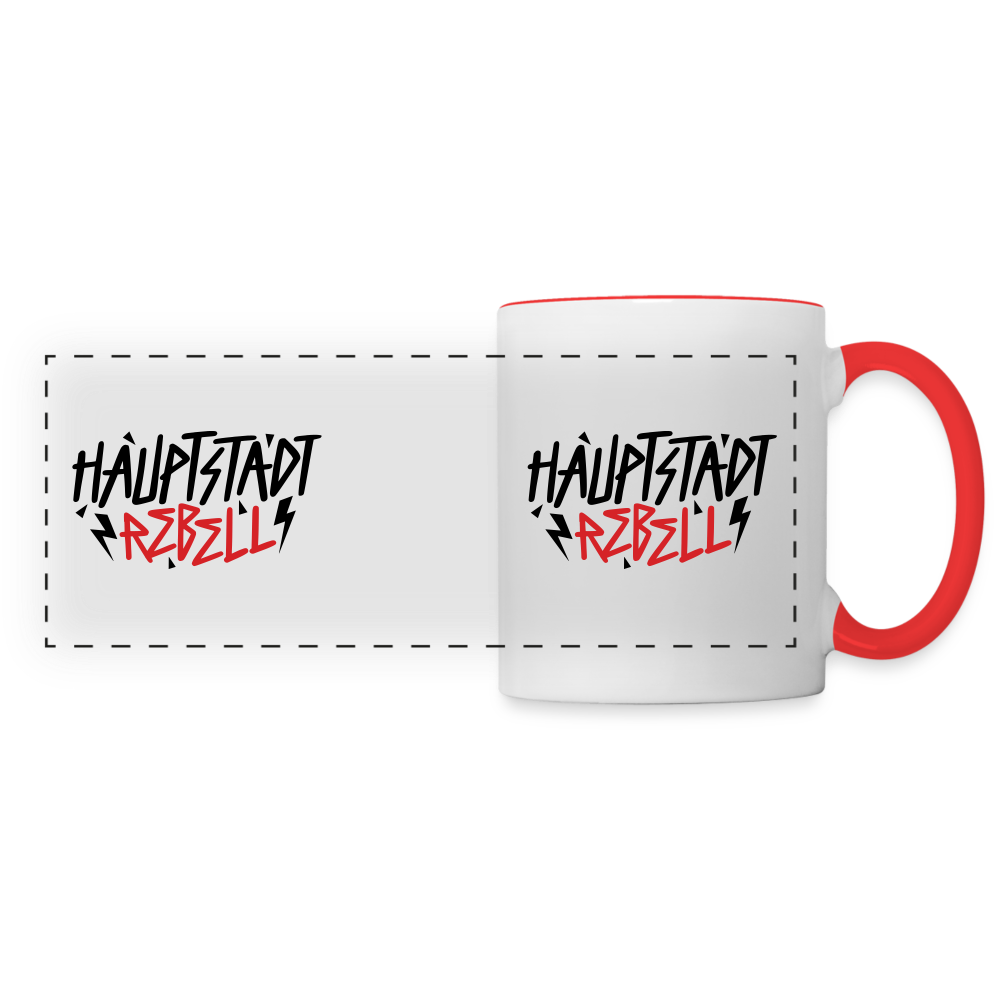 Haupstadt Rebell - Tasse zweifarbig - Weiß/Rot