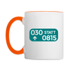 030 statt 0815 - Tasse zweifarbig