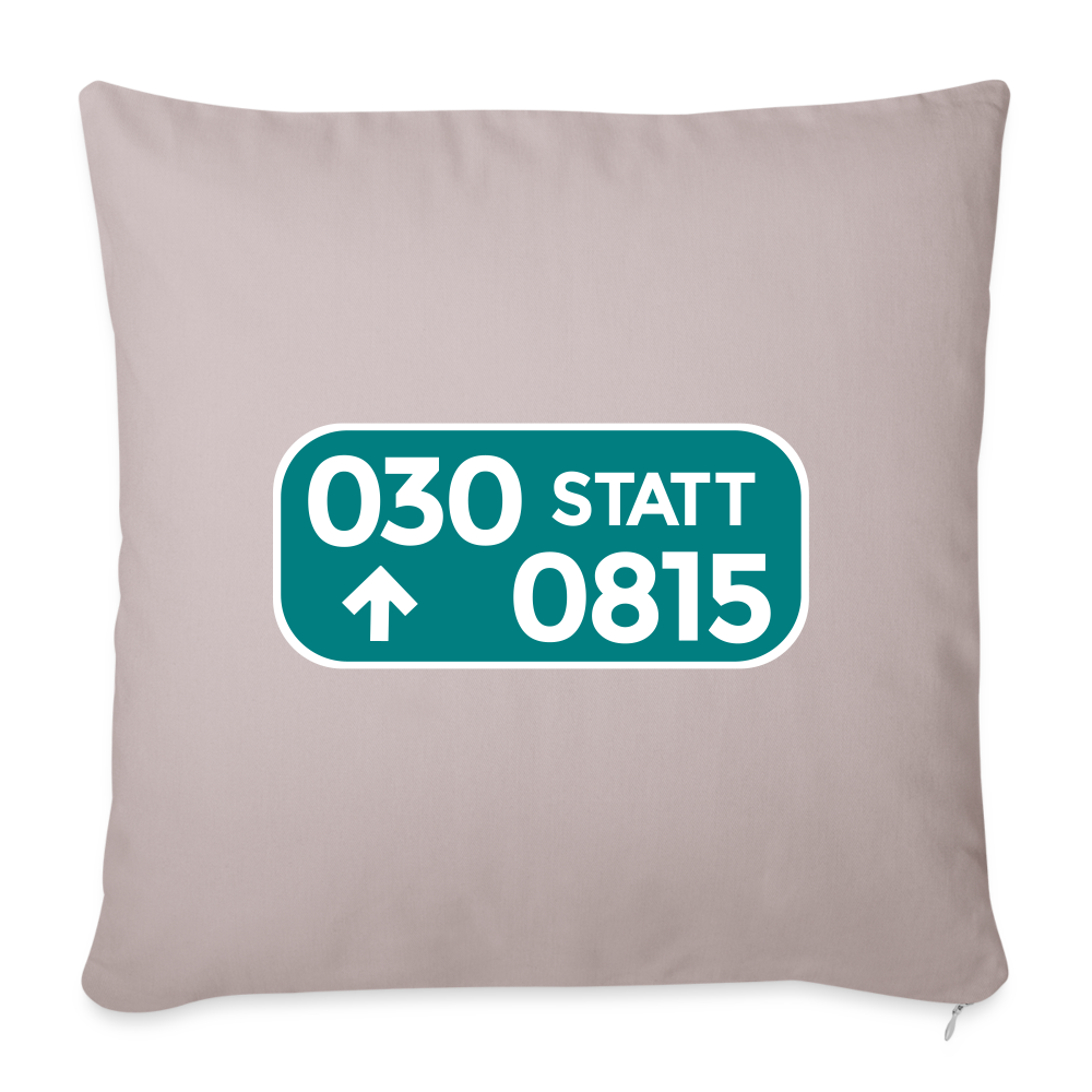 030 statt 0815 - Sofakissen mit Füllung (45 x 45 cm) - helles Taupe