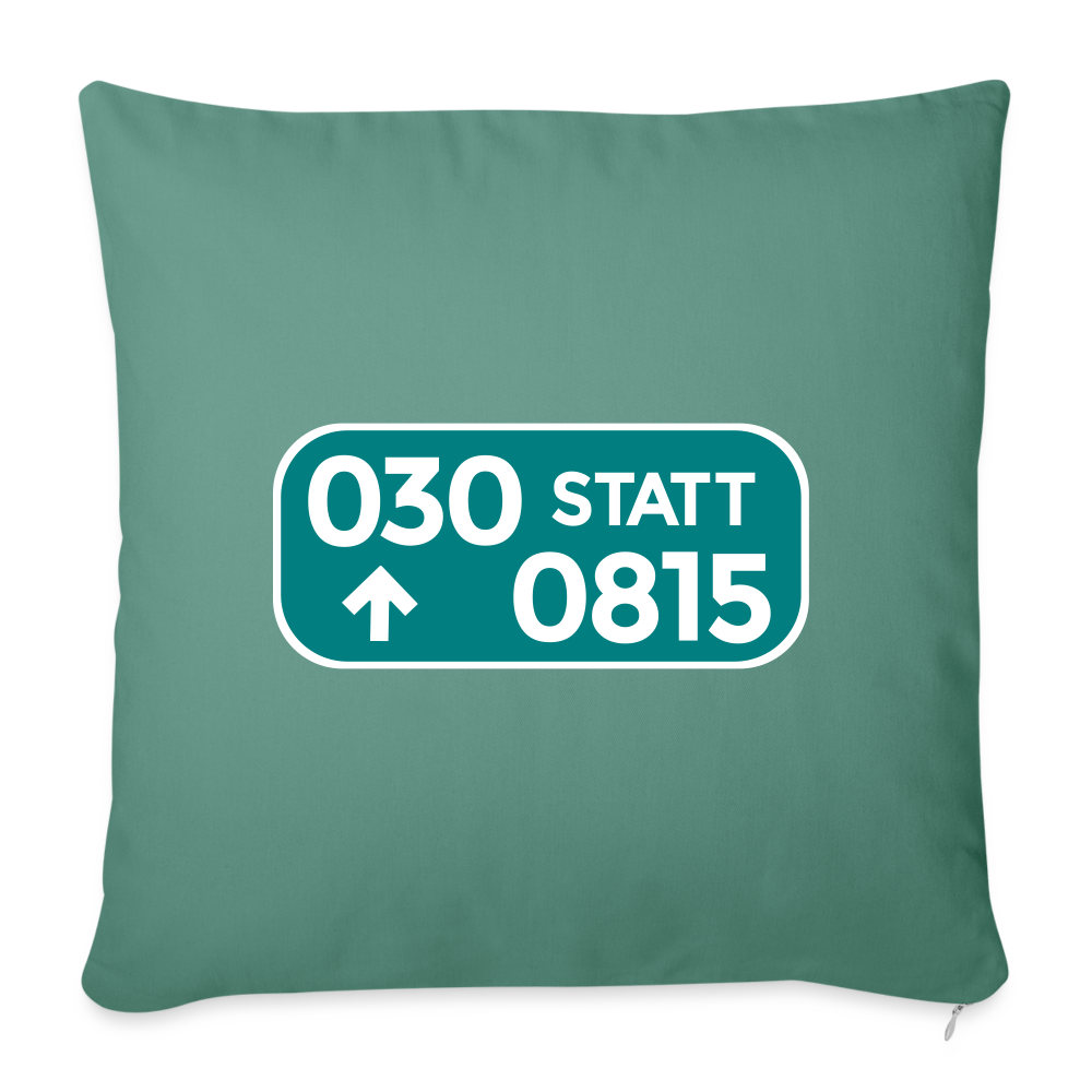 030 statt 0815 - Sofakissen mit Füllung (45 x 45 cm) - Tanngrün