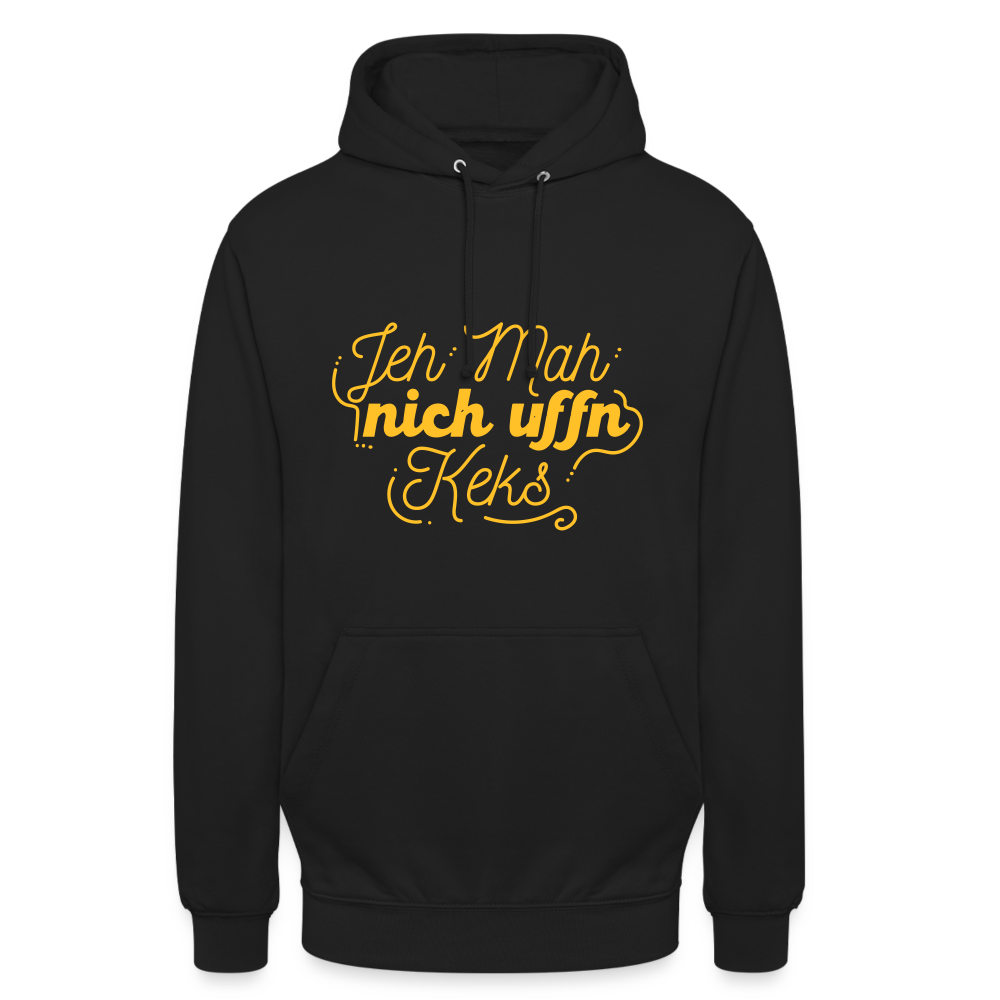 Jeh mah nich uffn Keks gelb - Unisex Hoodie - Schwarz