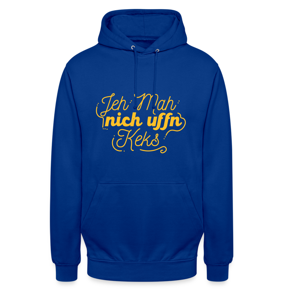 Jeh mah nich uffn Keks gelb - Unisex Hoodie - Royalblau