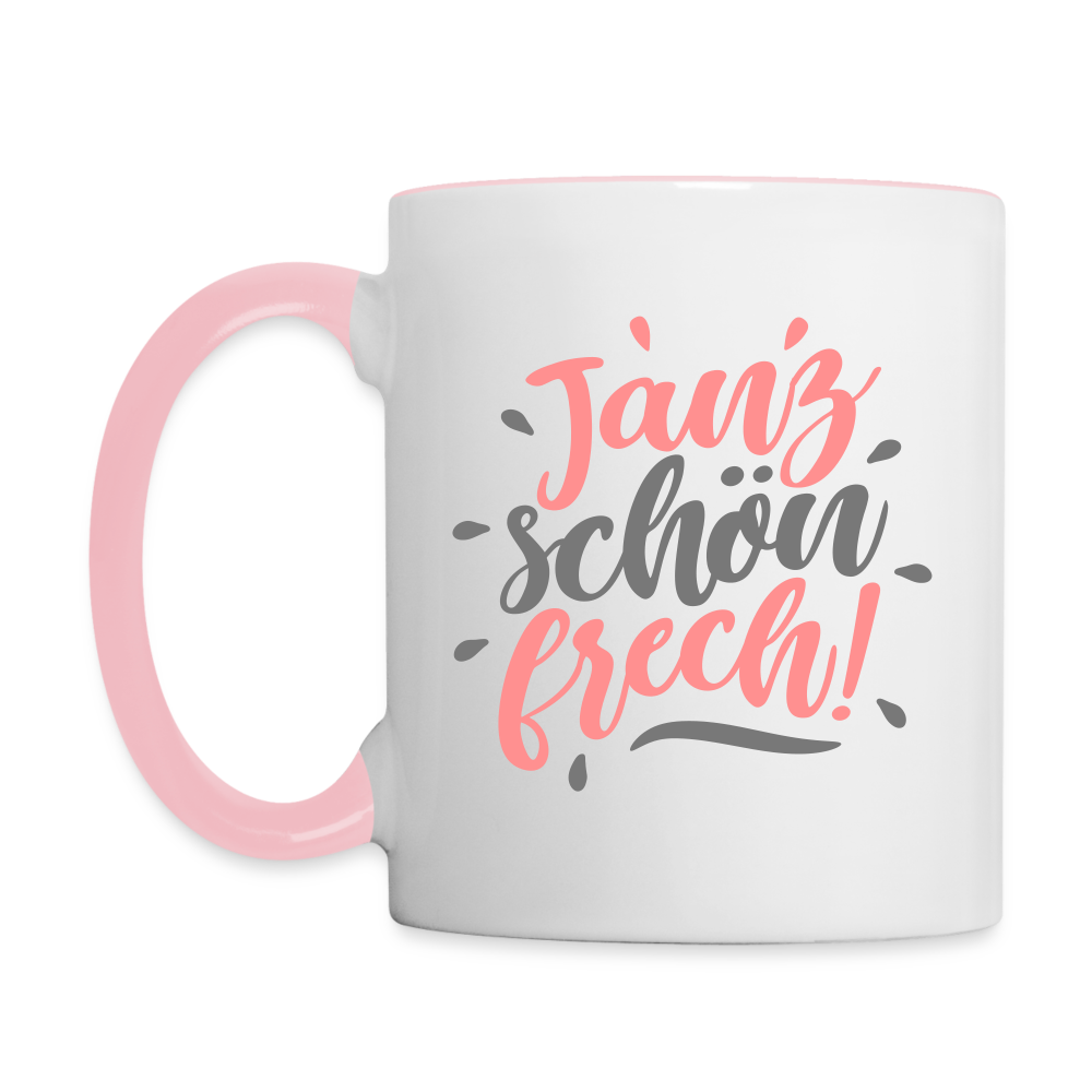 Janz schön frech! - Tasse zweifarbig