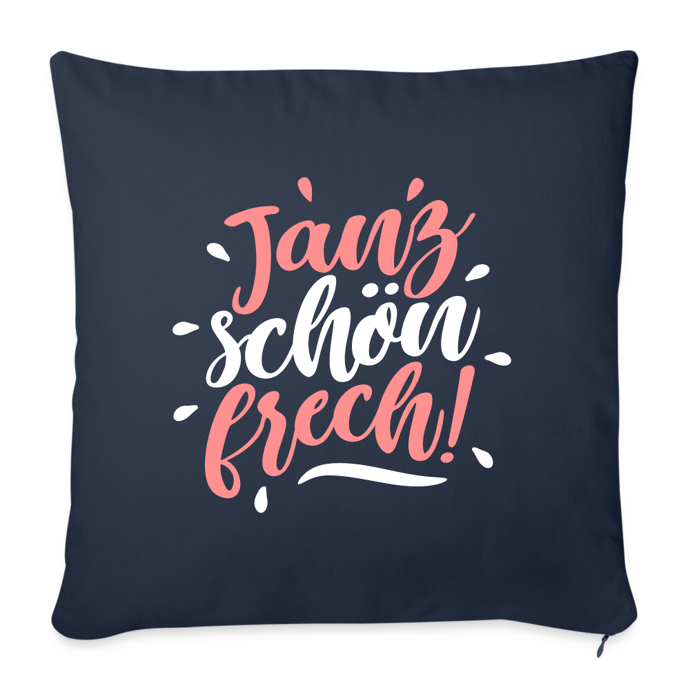 Janz schön frech! - Sofakissen mit Füllung (45 x 45 cm) - Navy