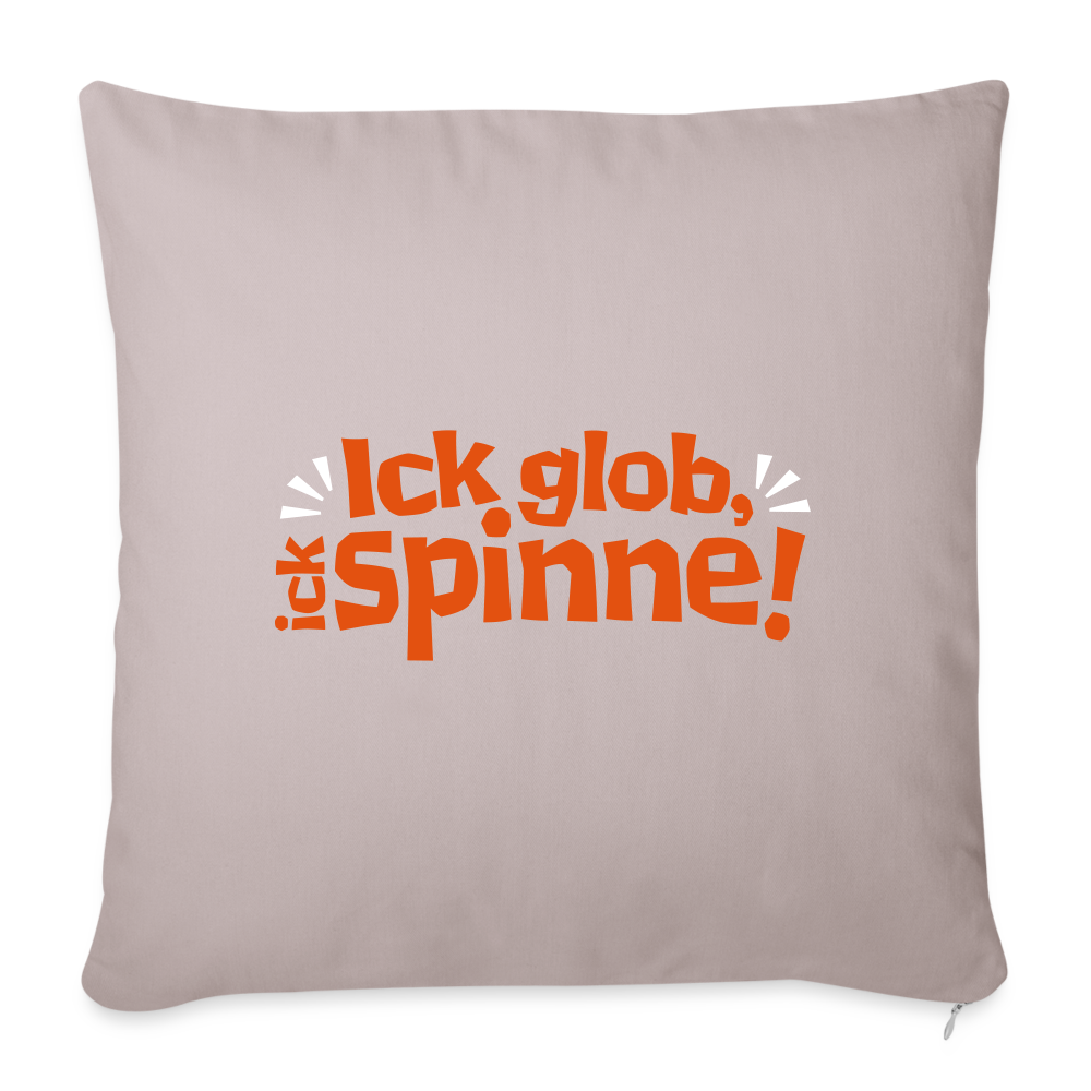 Ick glob, ick spinne! - Sofakissen mit Füllung (45 x 45 cm) - helles Taupe