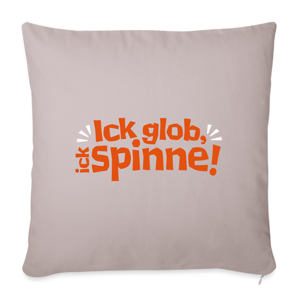 Ick glob, ick spinne! - Sofakissen mit Füllung (45 x 45 cm) - helles Taupe