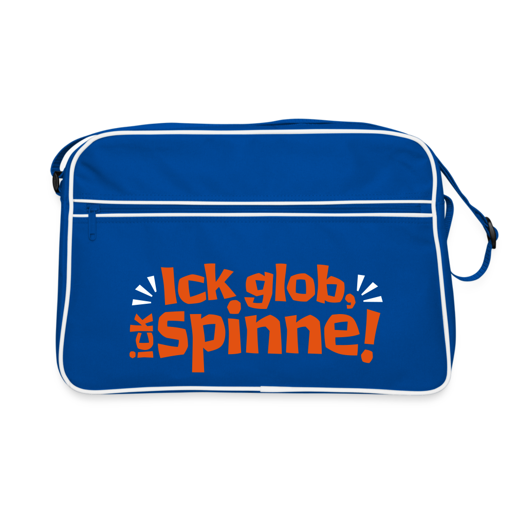 Ick glob, ick spinne! - Retro Tasche - Blau/Weiß