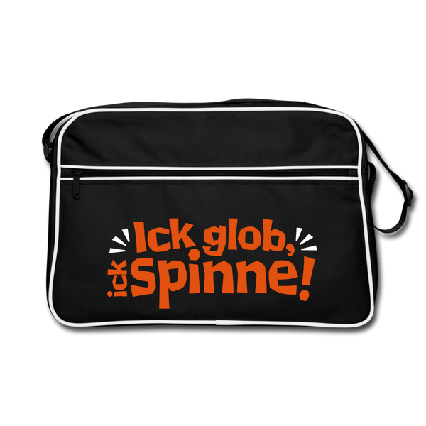 Ick glob, ick spinne! - Retro Tasche - Schwarz/Weiß