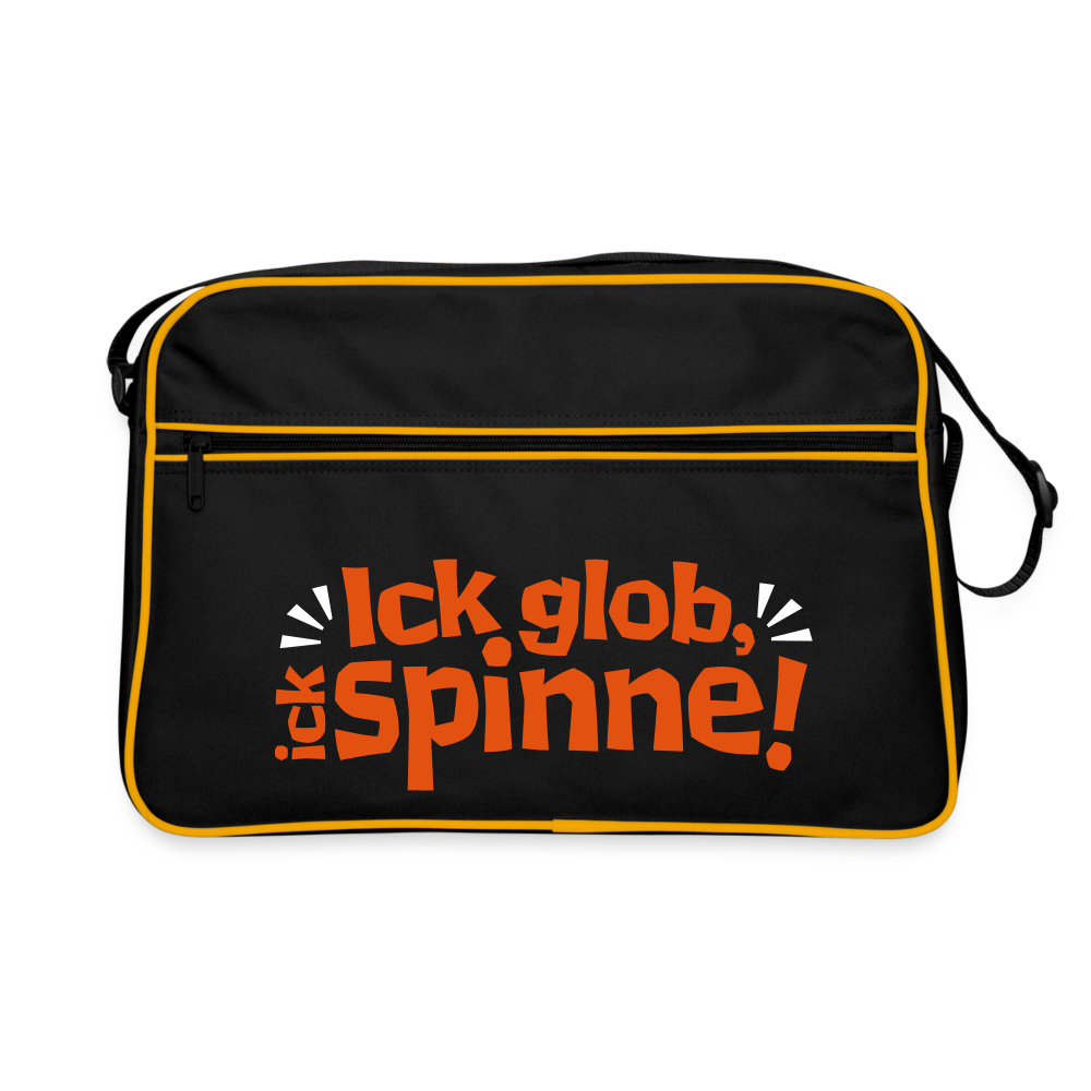 Ick glob, ick spinne! - Retro Tasche - Schwarz/Gold