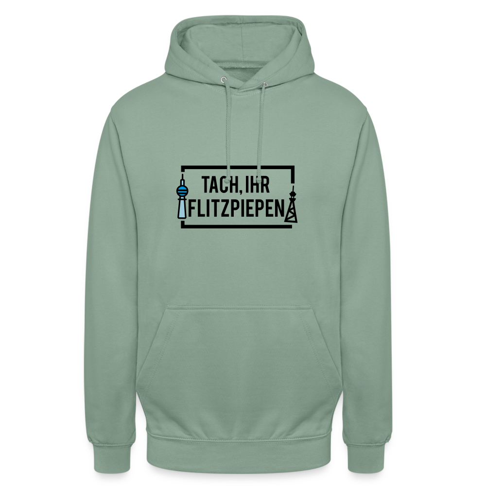 Tach ihr Flitzpiepen - Unisex Hoodie - Graugrün