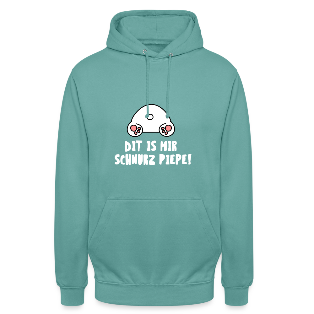 Dit is mir Schnurz Piepe - Unisex Hoodie - Pastelltürkis