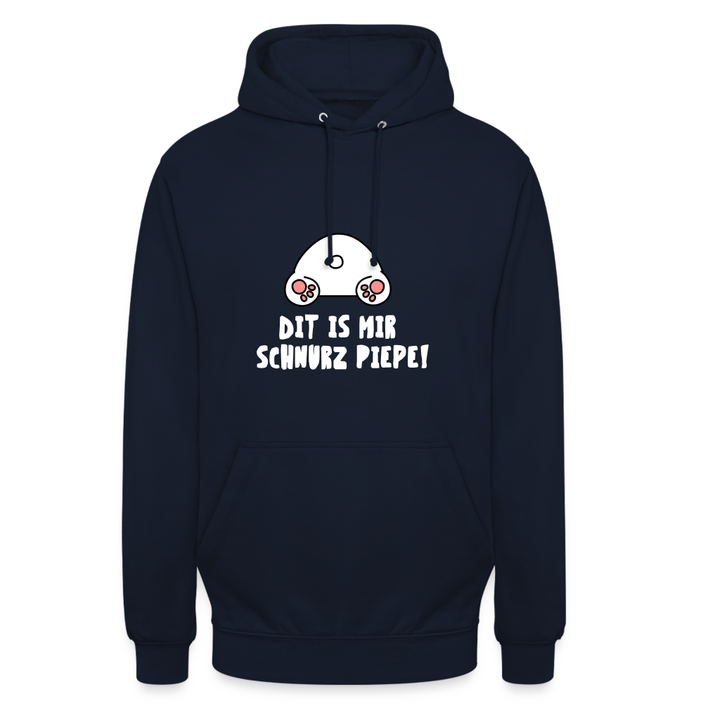 Dit is mir Schnurz Piepe - Unisex Hoodie - Navy