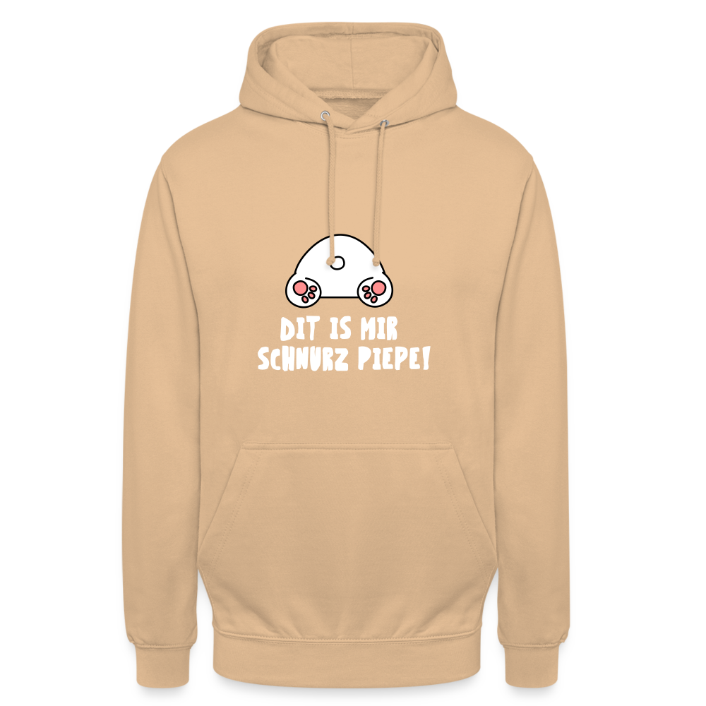 Dit is mir Schnurz Piepe - Unisex Hoodie - Beige