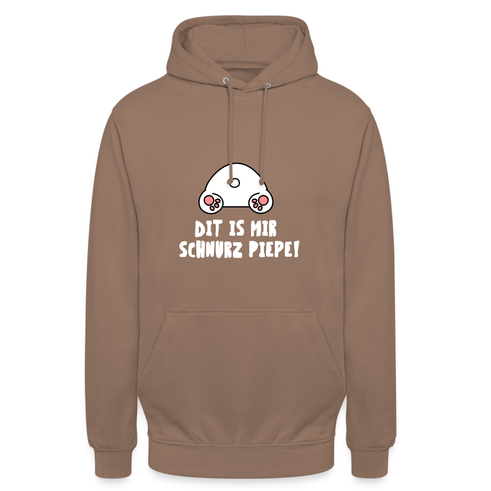Dit is mir Schnurz Piepe - Unisex Hoodie - Mokka