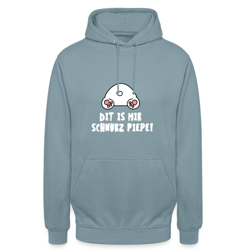 Dit is mir Schnurz Piepe - Unisex Hoodie - Nebelblau