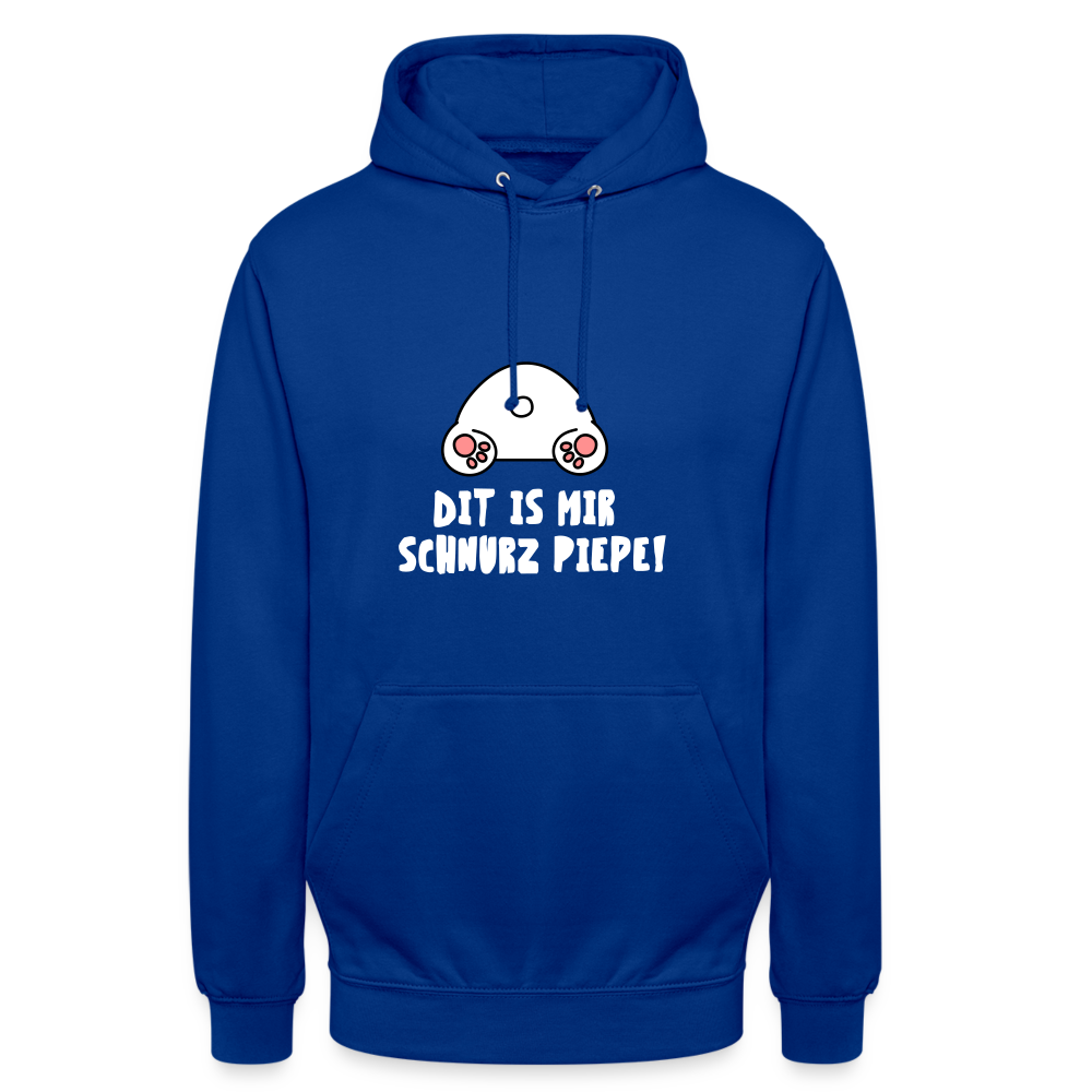 Dit is mir Schnurz Piepe - Unisex Hoodie - Royalblau