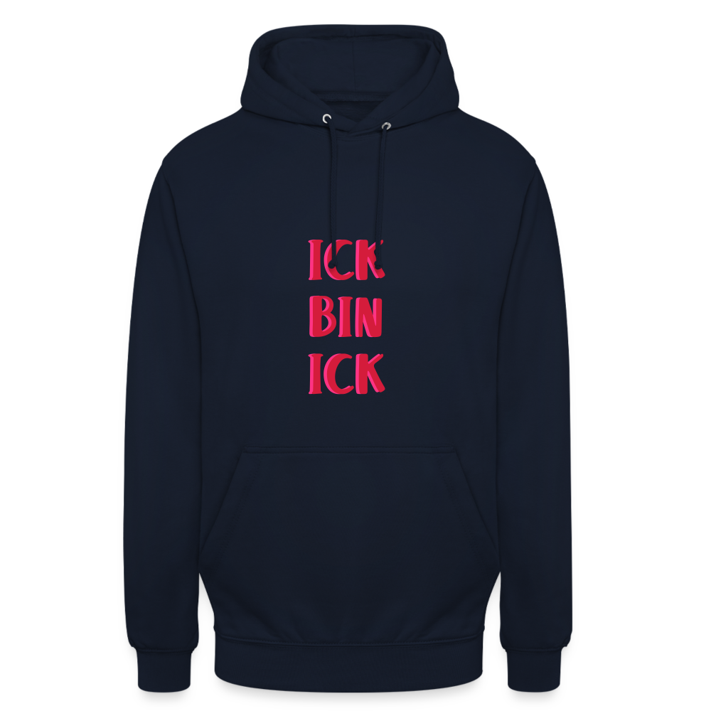 Ick bin Ick! - Unisex Hoodie - Navy