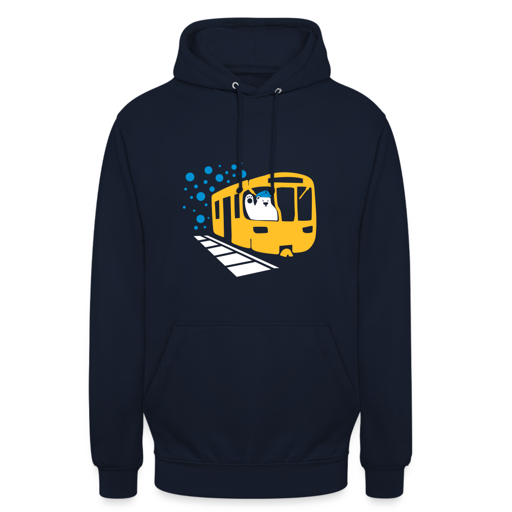 Bär in U-Bahn Kommt - Unisex Hoodie - Navy
