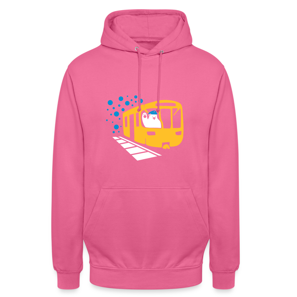Bär in U-Bahn Kommt - Unisex Hoodie - Pink