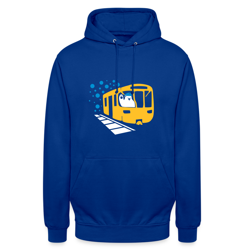 Bär in U-Bahn Kommt - Unisex Hoodie - Royalblau
