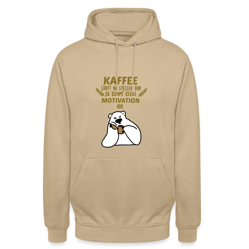 Kaffee motiviert - Unisex Hoodie - Beige