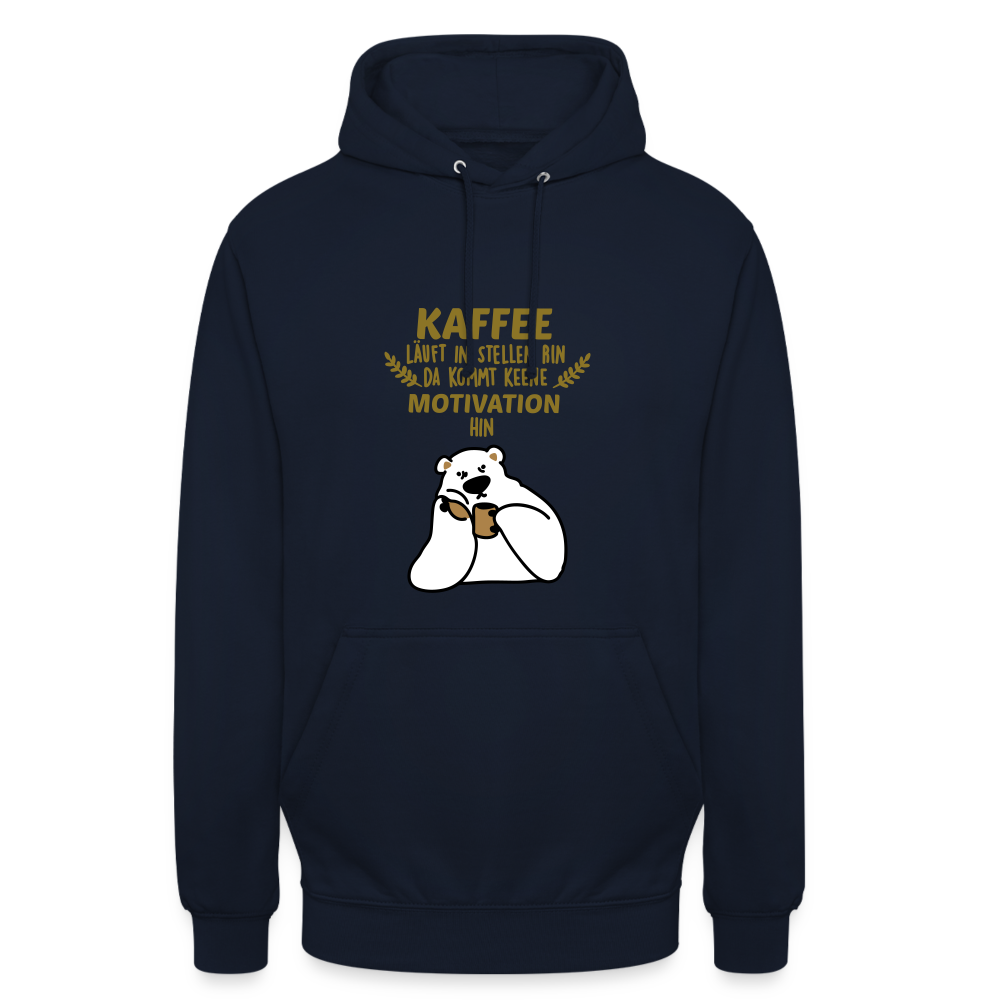 Kaffee motiviert - Unisex Hoodie - Navy