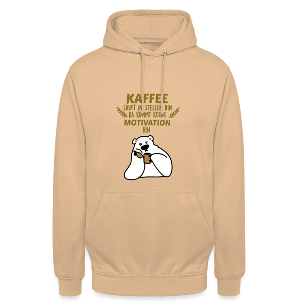 Kaffee motiviert - Unisex Hoodie - Beige