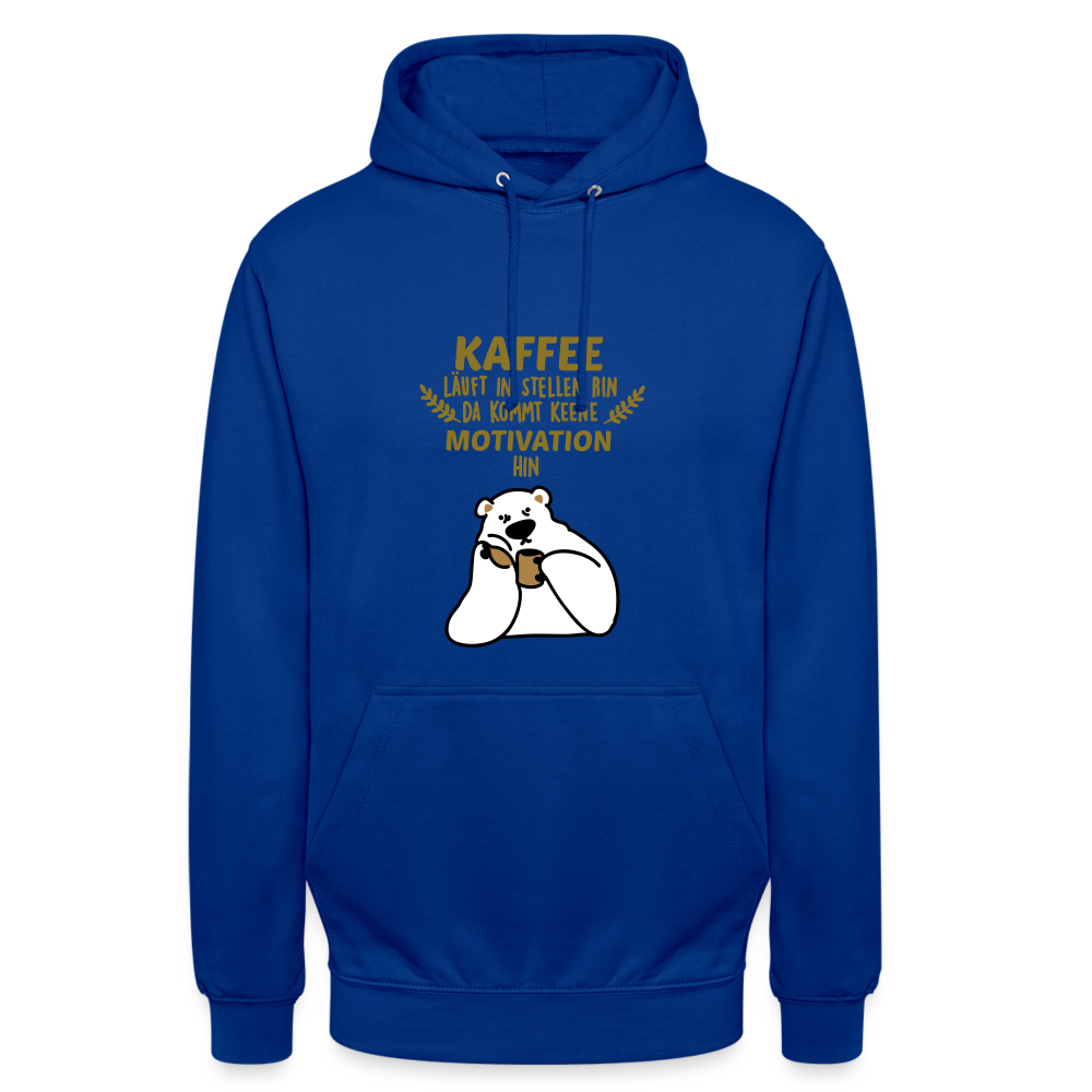 Kaffee motiviert - Unisex Hoodie - Royalblau