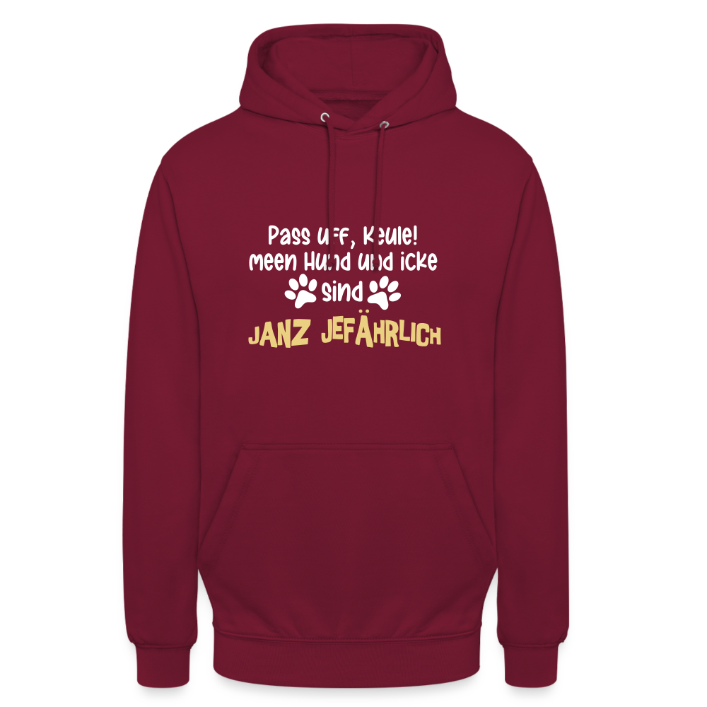 Janz Jefährlich - Unisex Hoodie - Bordeaux